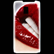 Coque LG P990 Bouche fatale rouge