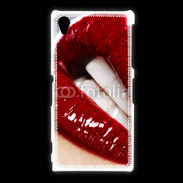 Coque Sony Xpéria Z1 Bouche fatale rouge