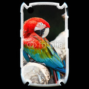 Coque Blackberry 8520 Macaw bleu et rouge 75