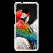 Coque HTC One Macaw bleu et rouge 75