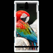 Coque Sony Xperia U Macaw bleu et rouge 75