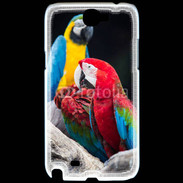 Coque Samsung Galaxy Note 2 Macaw vert et rouge 76