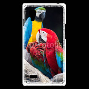 Coque LG Optimus L9 Macaw vert et rouge 76