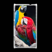 Coque Nokia Lumia 520 Macaw vert et rouge 76