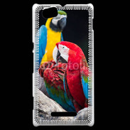 Coque Sony Xperia M Macaw vert et rouge 76