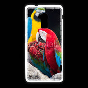 Coque HTC One Max Macaw vert et rouge 76