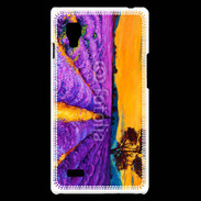 Coque LG Optimus L9 Peinture de champs de lavande 