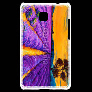 Coque LG Optimus L3 II Peinture de champs de lavande 