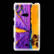 Coque Nokia Lumia 625 Peinture de champs de lavande 