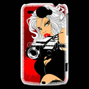 Coque HTC Wildfire G8 Femme blonde tueuse 50