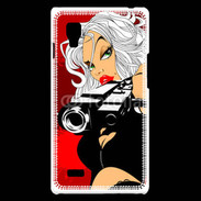 Coque LG Optimus L9 Femme blonde tueuse 50
