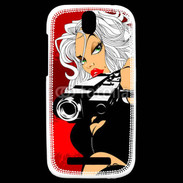 Coque HTC One SV Femme blonde tueuse 50