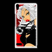 Coque Huawei Ascend P6 Femme blonde tueuse 50