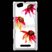 Coque Sony Xperia M Belles fleurs en peinture