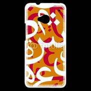 Coque HTC One Paterne de lettres Arabes 140
