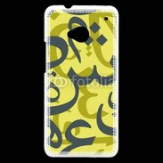 Coque HTC One Paterne de lettres Arabes 150
