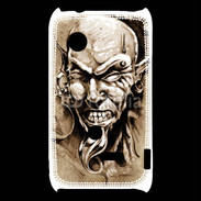 Coque Sony Xperia Typo Visage tatouée et percée 50