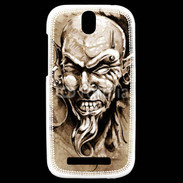 Coque HTC One SV Visage tatouée et percée 50