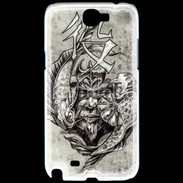 Coque Samsung Galaxy Note 2 Visage de guerrier en dessin 50