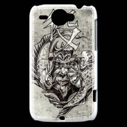 Coque HTC Wildfire G8 Visage de guerrier en dessin 50