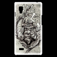 Coque LG Optimus L9 Visage de guerrier en dessin 50