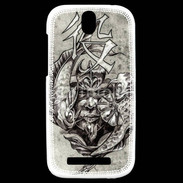 Coque HTC One SV Visage de guerrier en dessin 50