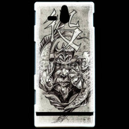 Coque Sony Xperia U Visage de guerrier en dessin 50
