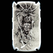 Coque Blackberry 8520 Visage de guerrier en dessin 52