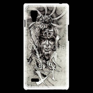 Coque LG Optimus L9 Visage de guerrier en dessin 52