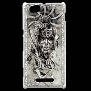 Coque Sony Xperia M Visage de guerrier en dessin 52