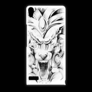 Coque Huawei Ascend P6 visage de gargouille en dessin 25