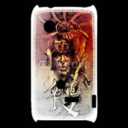 Coque Sony Xperia Typo Visage de guerrier en dessin 60