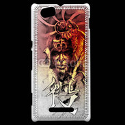 Coque Sony Xperia M Visage de guerrier en dessin 60