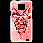 Coque Samsung Galaxy S2 Monstre en dessin rouge 