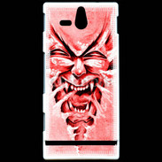 Coque Sony Xperia U Monstre en dessin rouge 
