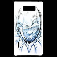 Coque LG Optimus L7 Monstre en dessin bleu