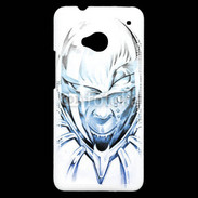 Coque HTC One Monstre en dessin bleu