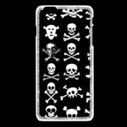 Coque iPhone 6 / 6S Crâne en folie sur fond noir