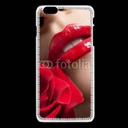 Coque iPhone 6 / 6S Bouche et rose glamour