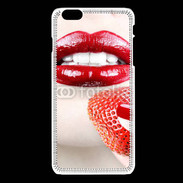 Coque iPhone 6 / 6S Bouche sexy rouge à lèvre gloss rouge fraise