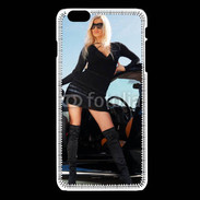Coque iPhone 6 / 6S Femme blonde sexy voiture noire