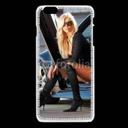 Coque iPhone 6 / 6S Femme blonde sexy voiture noire 5