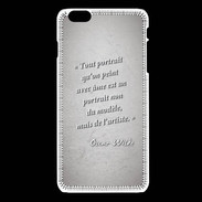 Coque iPhone 6 / 6S Portrait Ame Gris Citation Oscar Wilde