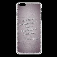 Coque iPhone 6 / 6S Public génie Violet Citation Oscar Wilde
