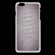 Coque iPhone 6 / 6S Ame nait Violet Citation Oscar Wilde