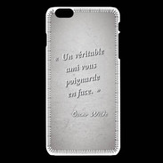 Coque iPhone 6 / 6S Ami poignardée Gris Citation Oscar Wilde