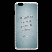 Coque iPhone 6 / 6S Ami poignardée Turquoise Citation Oscar Wilde