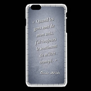 Coque iPhone 6 / 6S Avis gens Bleu Citation Oscar Wilde