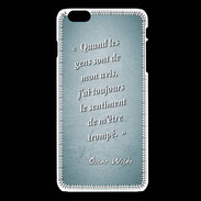 Coque iPhone 6 / 6S Avis gens Turquoise Citation Oscar Wilde