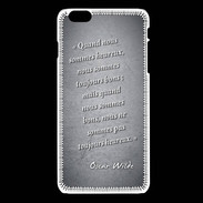 Coque iPhone 6 / 6S Bons heureux Noir Citation Oscar Wilde